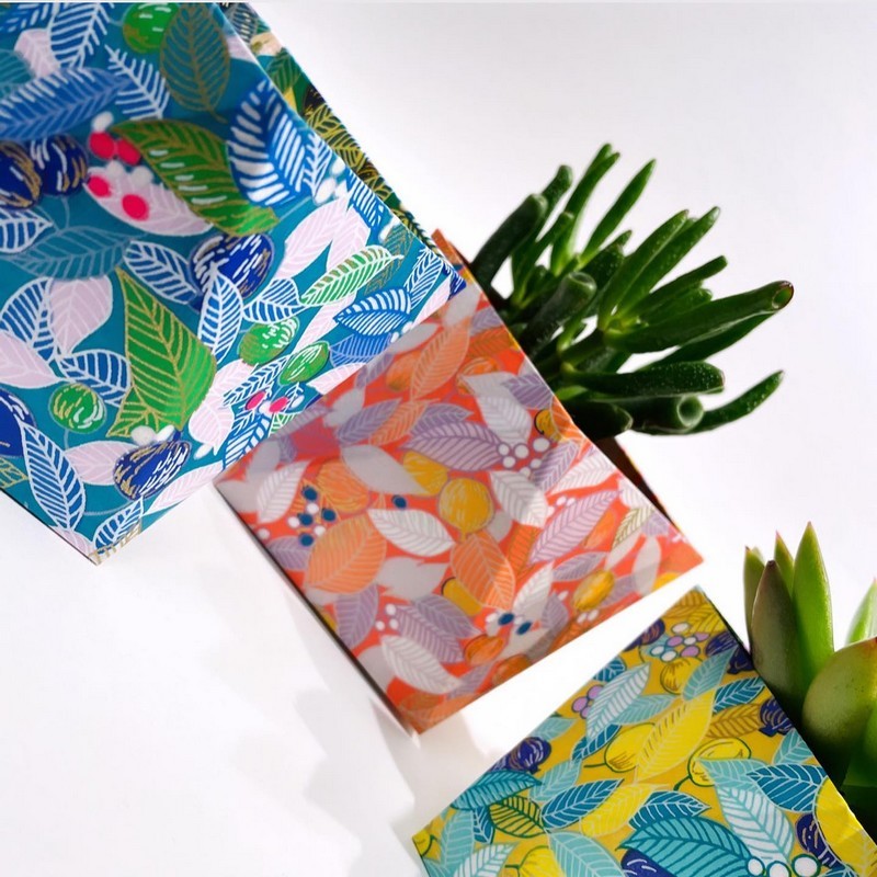 Cache-pots en carton recyclé et papiers japonais